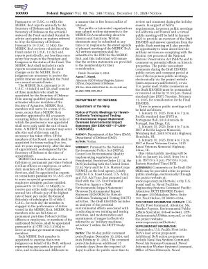 This is an image of the first page of the Federal Register Notice of Public Meetings.